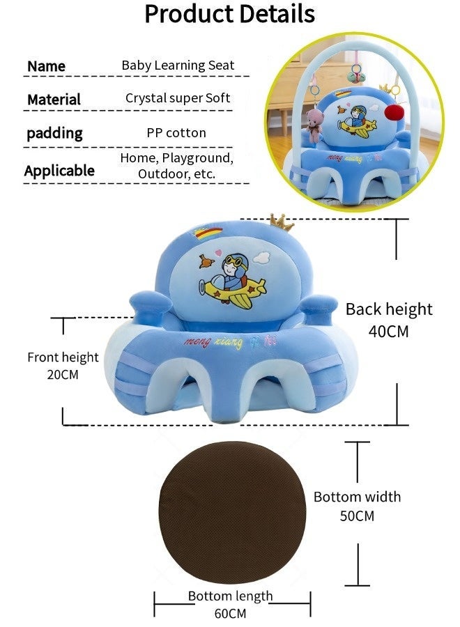 Vixplorn Baby Chair Baby learning sitting seat, baby sofa toys, baby learning chair, cartoon cute plush newborn sofa, crystal velvet fabric, PP cotton filling, toddler children gift, suitable for baby children - Image 2