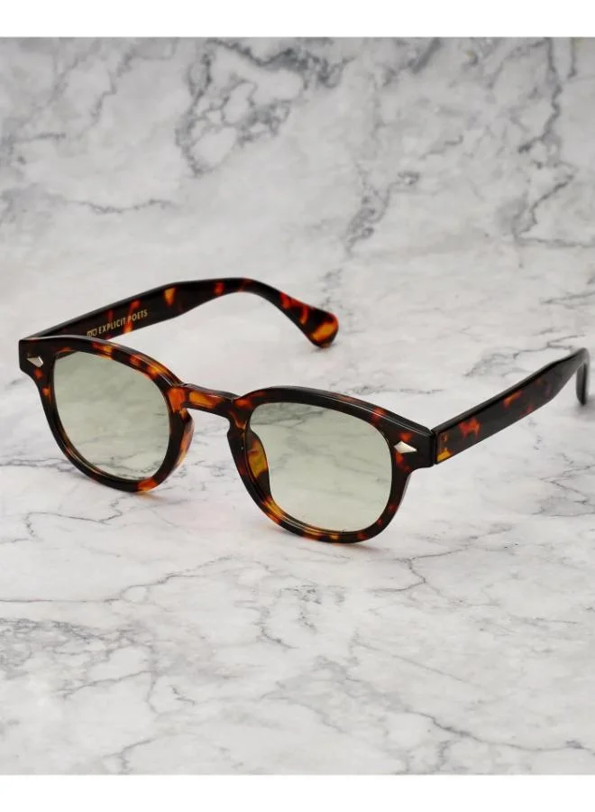  اكسبليست باوتس نظارات شمسية أنيقة بجوانب متدرجة باللون الأخضر من جوني تورتواز للجنسين