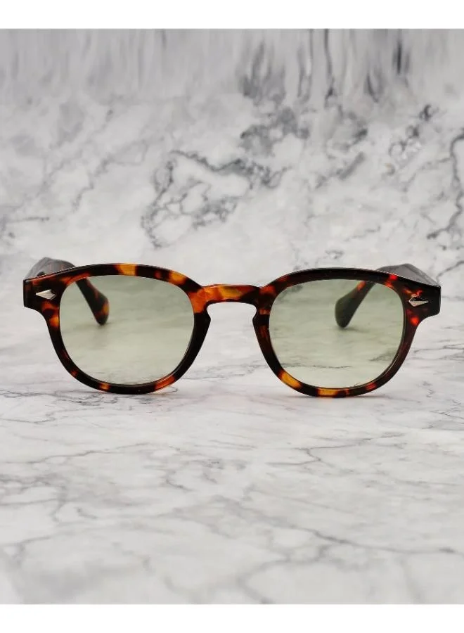  اكسبليست باوتس نظارات شمسية أنيقة بجوانب متدرجة باللون الأخضر من جوني تورتواز للجنسين