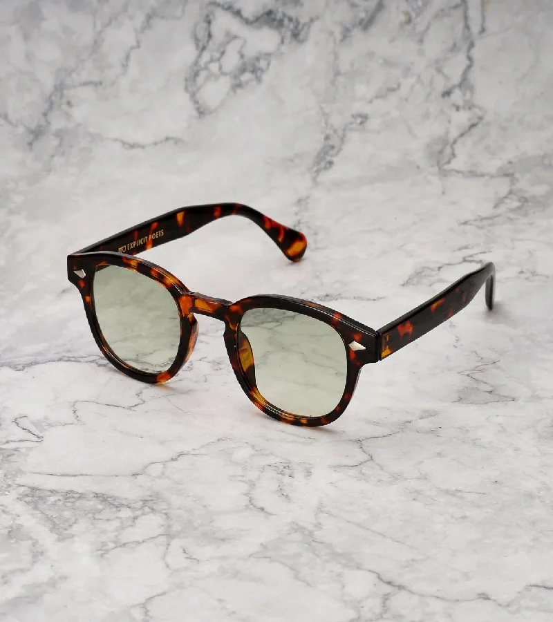  اكسبليست باوتس نظارات شمسية أنيقة بجوانب متدرجة باللون الأخضر من جوني تورتواز للجنسين