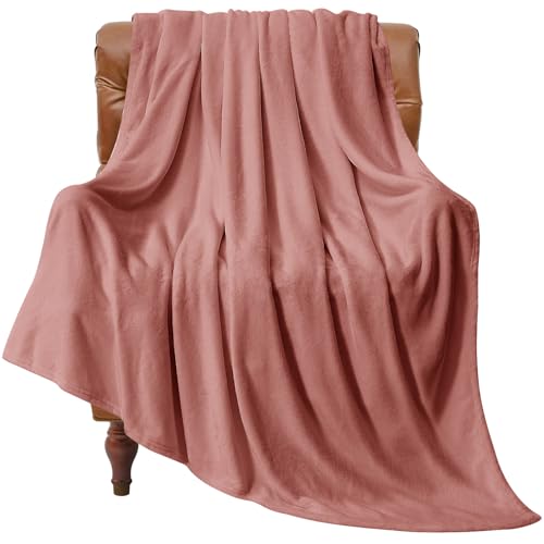 BEDELITE Fleece Blanket Dusty Pink Throw Blankets for Couch Bed Luxury Plush Cozy Fuzzy Blanket 50x60 inches Super Soft Warm Lightweight Throw Blanket for Travel Camping - Image 1