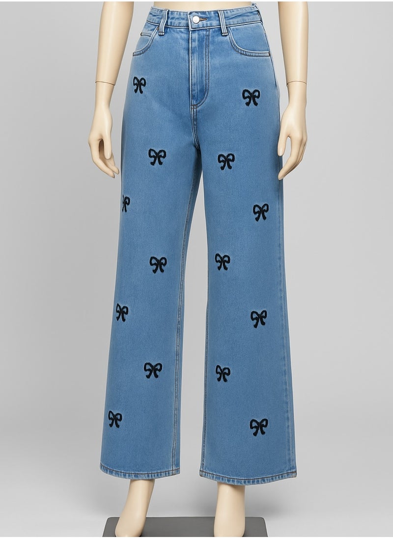Generic - High-waisted, wide-legged Voinka jeans, size 36, fits from 55 to 75 kg - Image 1