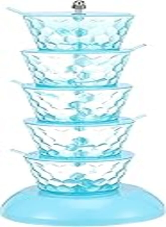 Acrylic 5-Door Spice Bar (27.5 * 12.5cm) - Blue