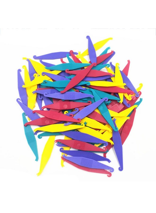 OBTANIM 100 Pcs Colorful Disposable Plastic Braces Elastic Rubber Bands Placers Tool For Braces Dental Orthodontic - Image 1