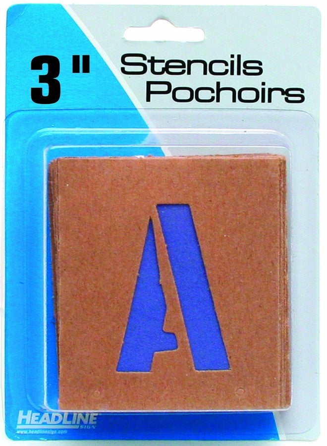 Headline Sign 3in. Stencil Kit, Caps/ Numbers