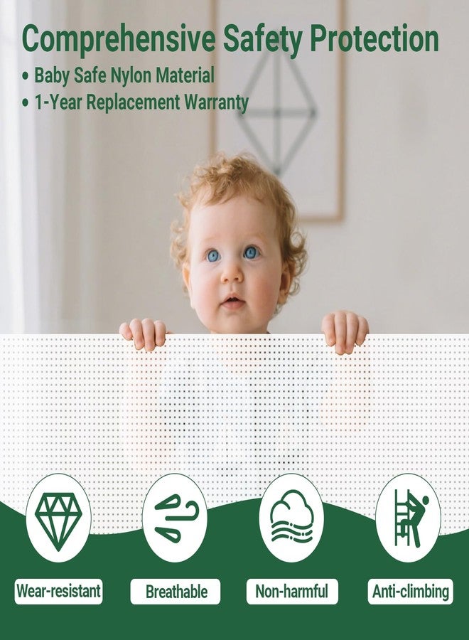 Ycozy Retractable Baby Gate, Extra Wide Safety Baby or Pet Gate, 33” Tall, Extends to 118” Wide, Mesh Safety Dog Barrier Gate for Stairs, Indoor, Outdoor, Doorways, Hallways - Image 3
