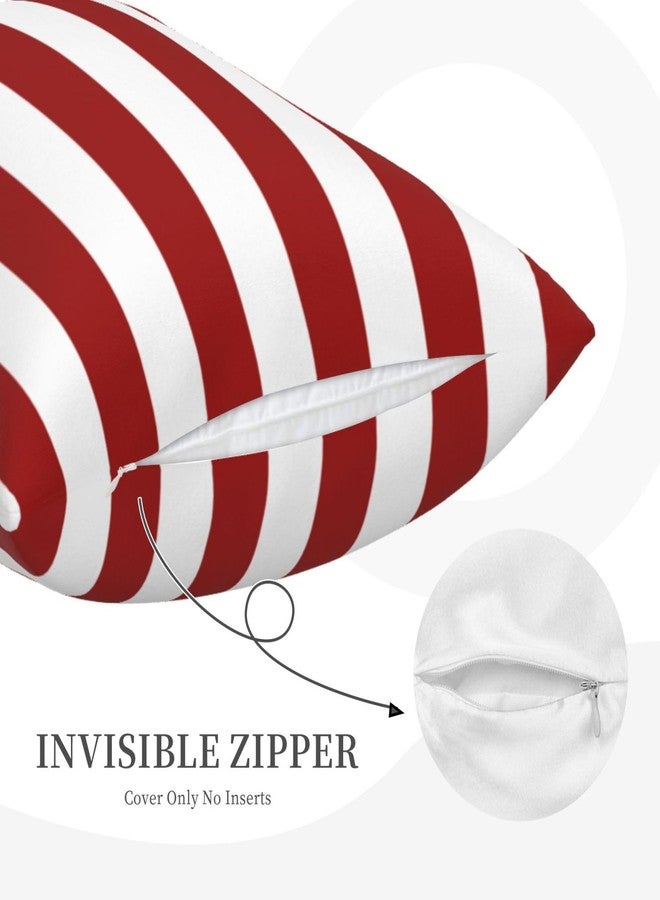 Lcokin Red and White Stripes Throw Pillow Cover 12X20 Pillow Covers in Soft Pillow Cases Cushion Modern Farmhouse for Couch Sofa Living Room Bedroom Home Decor Set of 2 - Image 3