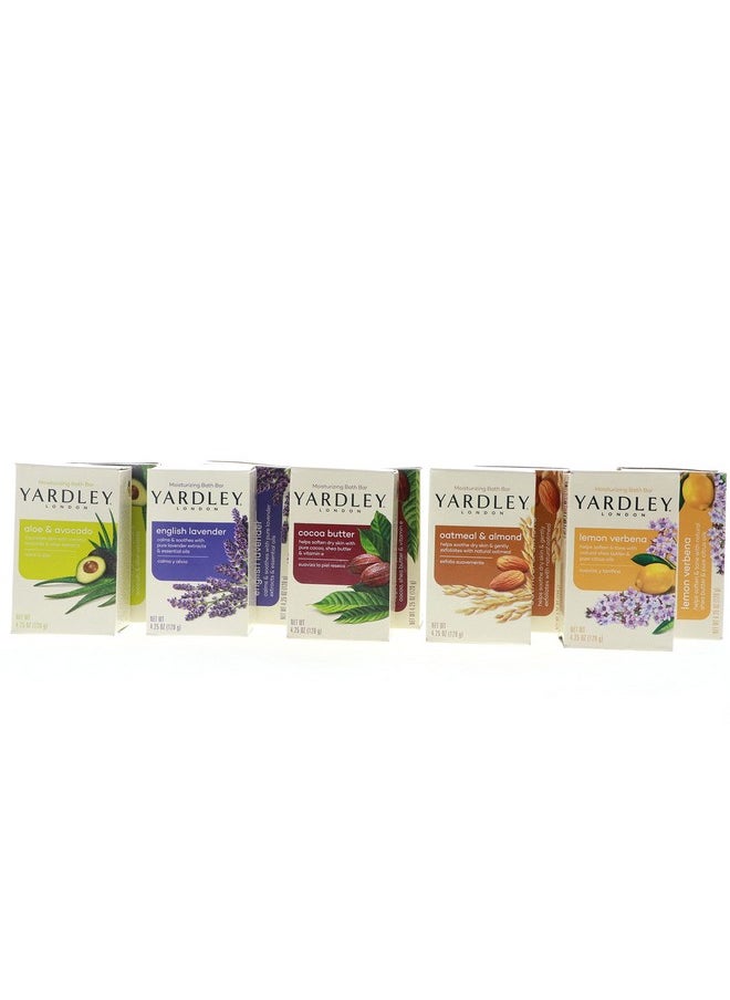 Yardley Yardley London Soap Bath Bar Bundle - 10 Bars: English Lavender, Oatmeal and Almond, Aloe and Avocado, Cocoa Butter, Lemon Verbena 4 Ounce Bars (Pack of 10, Two of each)  - Image 5
