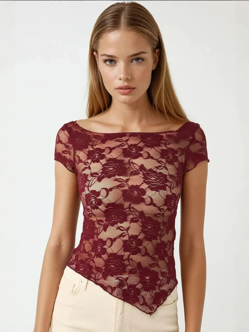 HICCUP Floral Lace Crop Top Pika Collection