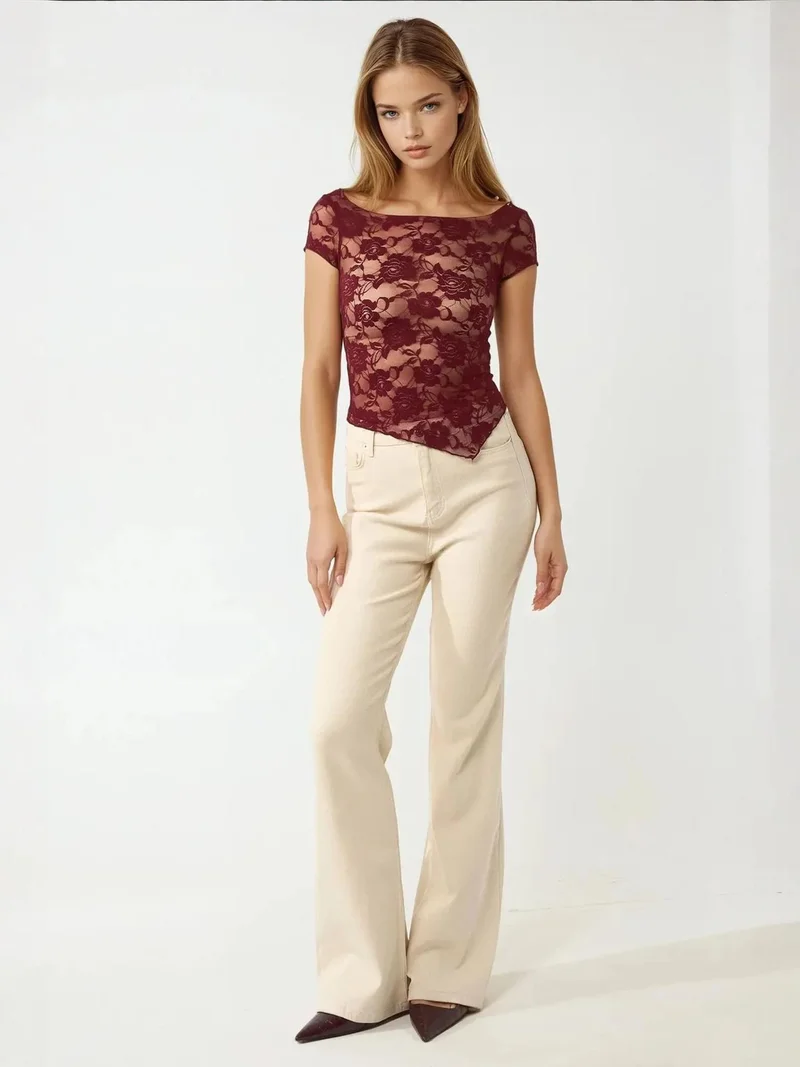 HICCUP Floral Lace Crop Top Pika Collection