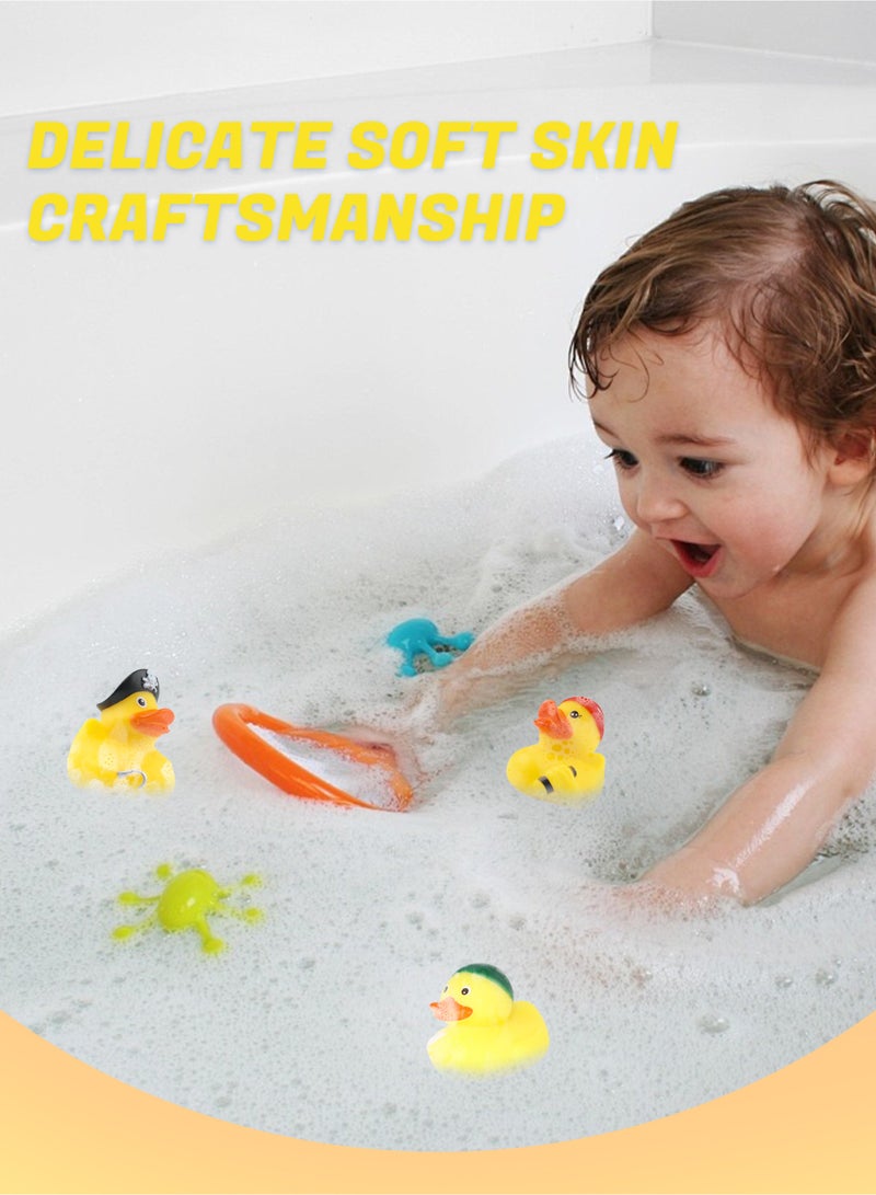 10 Piece Little Yellow Duck Bath Toys, Fun Role-Playing Water Toys for Kids, Ideal for Bath, Swimming, Water Play - Image 2