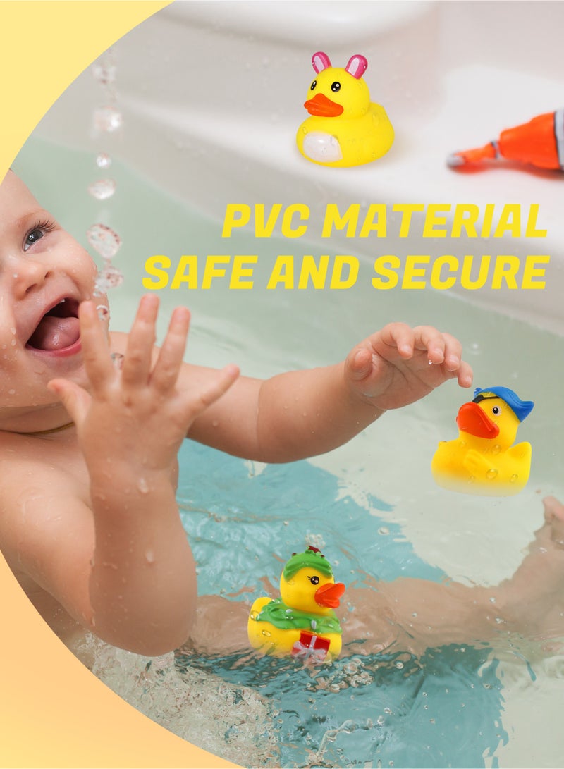 10 Piece Little Yellow Duck Bath Toys, Fun Role-Playing Water Toys for Kids, Ideal for Bath, Swimming, Water Play - Image 3
