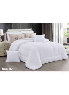 Comforter set, king size, comfortable and soft, 6 pieces, two-piece, with a tattered pattern
