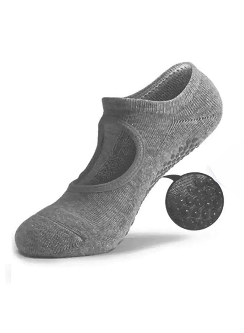 Spall Spall 1 Pair Foot Care Massage Anti Slip Men Women Yoga Socks Anti Skid Breathable Fitness Pilates Socks Dancing Gym Cotton Socks With Socks Heel - Image 3