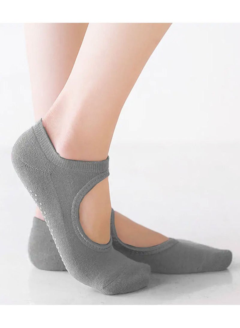 Spall Spall 1 Pair Foot Care Massage Anti Slip Men Women Yoga Socks Anti Skid Breathable Fitness Pilates Socks Dancing Gym Cotton Socks With Socks Heel - Image 2