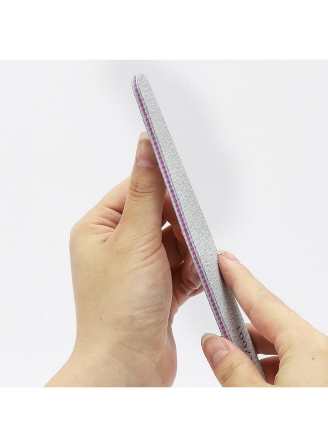 بي تي واي ام اس 25 قطعة من ملفات الأظافر ذات الحبيبات 100/180 للأظافر الأكريليكية، ألواح صنفرة مزدوجة الجوانب، ملفات تلميع أظافر قابلة لإعادة الاستخدام - Image 3