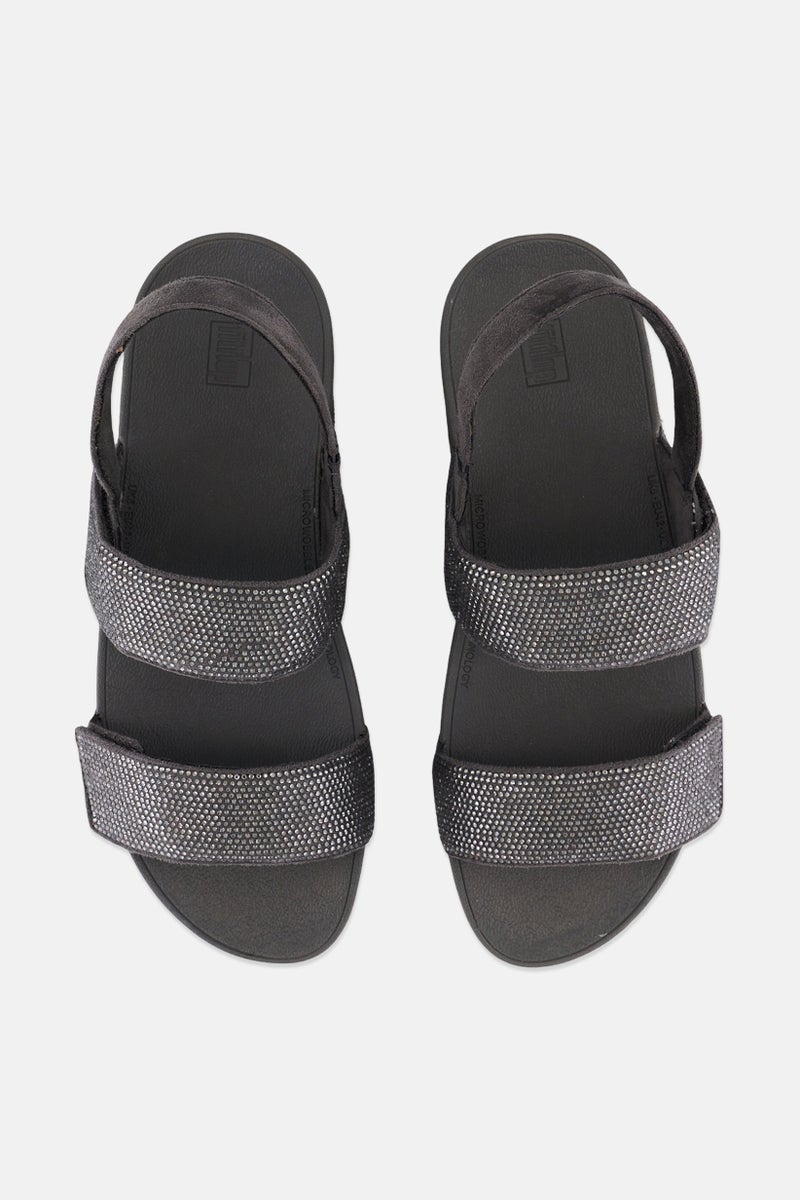 FitFlop Women Mina Crystal Sling Back Sandals, Grey - Image 2