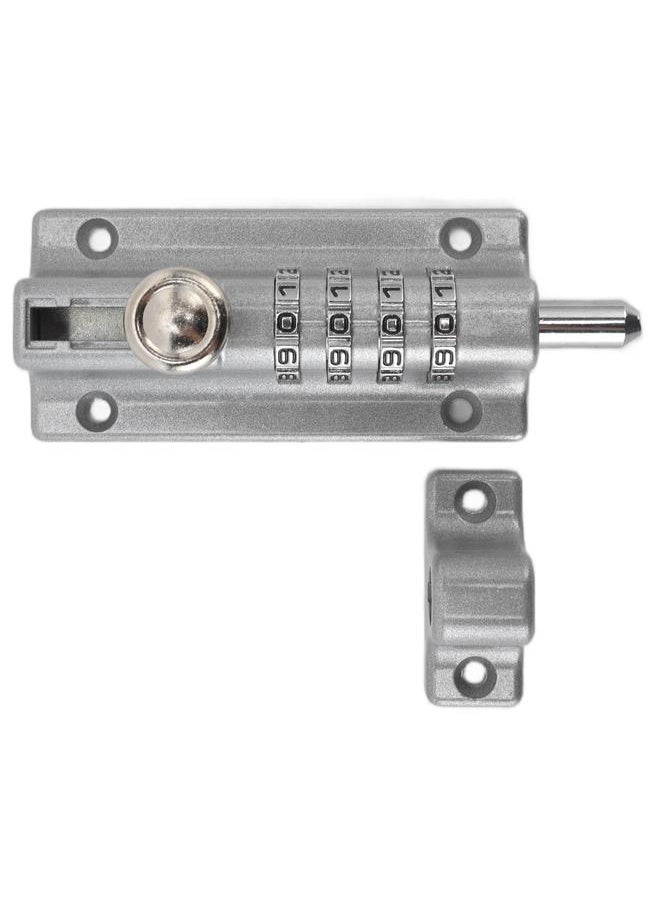 Thoraya Combination Locking Bolt Safe Password Durable Rust Resistant Coating 4 Digit Lock Bolt for Pool Gate Fence FarmSilver  - Image 2