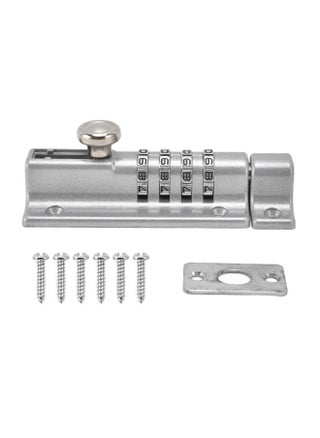 Combination Locking Bolt Safe Password Durable Rust Resistant Coating 4 Digit Lock Bolt for Pool Gate Fence FarmSilver - pzsku/Z3CD73421DE9B2FDFFD8BZ/45/1746209657/97d3afb0-3226-4ce6-8880-9318dd74d7c4