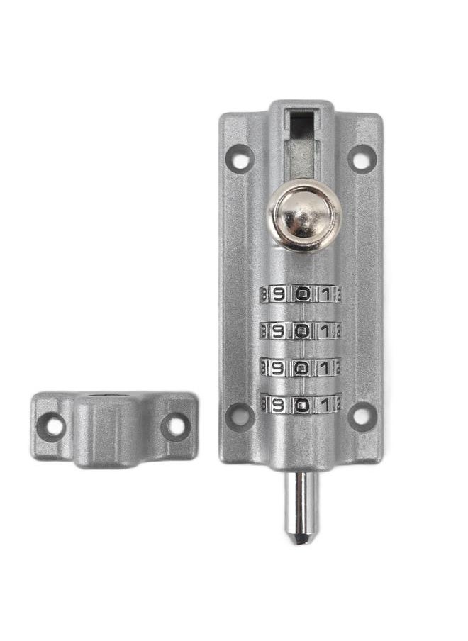 Thoraya Combination Locking Bolt Safe Password Durable Rust Resistant Coating 4 Digit Lock Bolt for Pool Gate Fence FarmSilver  - Image 5
