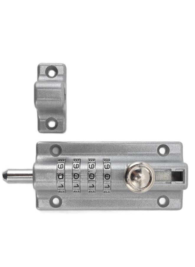 Thoraya Combination Locking Bolt Safe Password Durable Rust Resistant Coating 4 Digit Lock Bolt for Pool Gate Fence FarmSilver  - Image 4