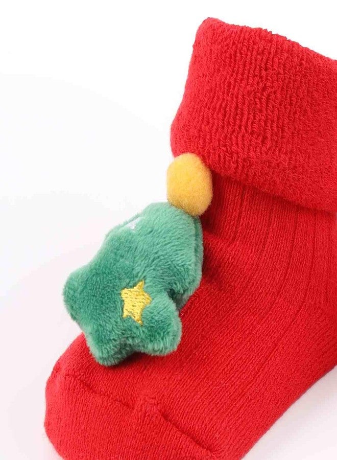 Kicks & Crawl Baby Boys & Baby Girls Anti-skid/slip Winter Wonderland Socks - Pack of 2 - Image 3