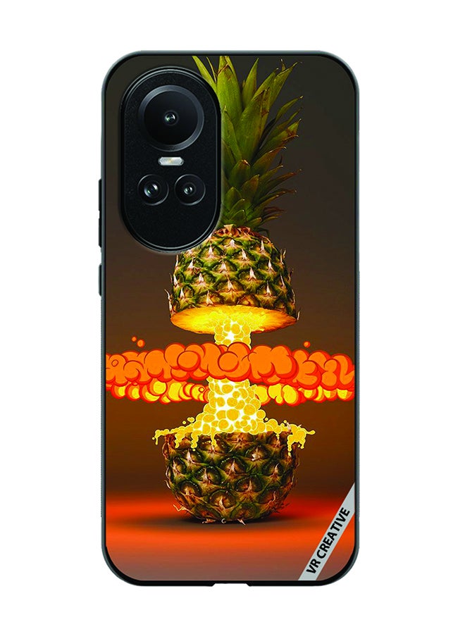 VR CREATIVE Protective Case Cover For Oppo Reno 10 Fire Pineapple Design Multicolour - Image 1