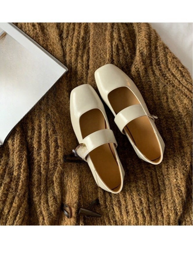 Generic Women's Exquisite Shallow Flat Bottomed Leather Shoes  - Image 2