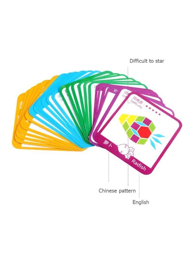 NIBEMINENT Wooden Pattern Block Puzzle Set 24.5x21.3x4cm  - Image 2