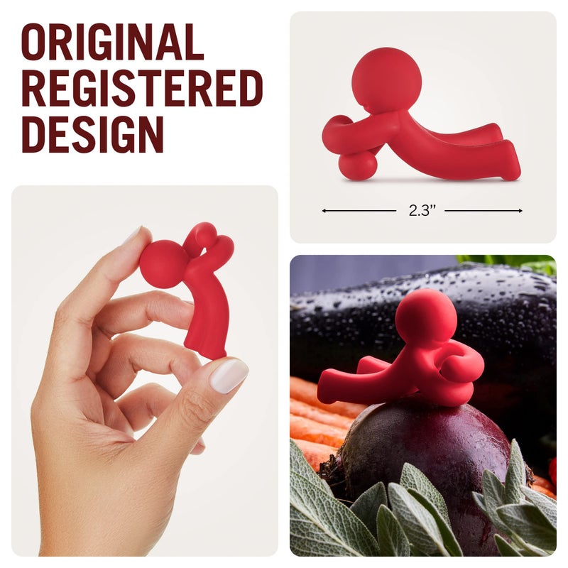 Monkey Business Hug Doug Spoon Saver Spoon Holder And Lid Lifter - Ideal For Standard-Sized Utensils Silicone Spoon Rest Stove Spoon Holder Cool Kitchen Gadgets & Cute Kitchen Accessories - Image 4