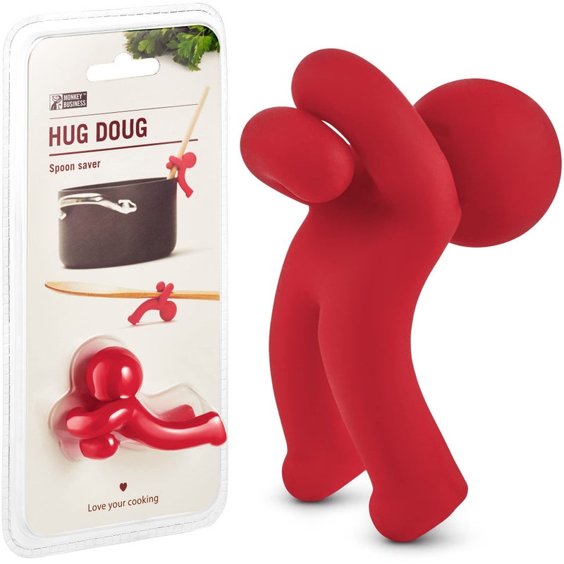 Monkey Business Hug Doug Spoon Saver Spoon Holder And Lid Lifter - Ideal For Standard-Sized Utensils Silicone Spoon Rest Stove Spoon Holder Cool Kitchen Gadgets & Cute Kitchen Accessories - Image 1