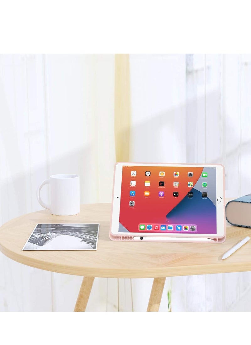 JAJEEK iPad 9th/8th/7th Generation Case (2021/2020/2019) - iPad 10.2-Inch Case with Pencil Holder, Slim Soft TPU Back Smart Magnetic Stand (Light Pink) - Image 4