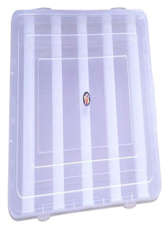MFN Transparent Stylish Multipurpose Plastic Bangle Box With 5 Detachable Rods For Women and Girls,Organizer Accessories Plastic Storage Box For Jewellery (Large) - Image 1
