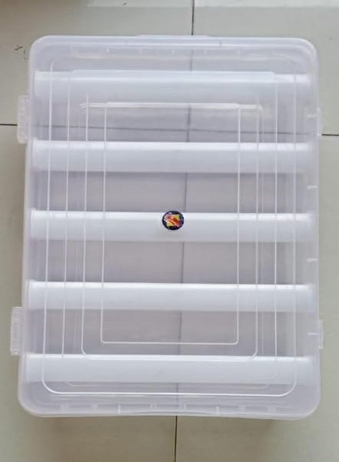 MFN Transparent Stylish Multipurpose Plastic Bangle Box With 5 Detachable Rods For Women and Girls,Organizer Accessories Plastic Storage Box For Jewellery (Large) - Image 3