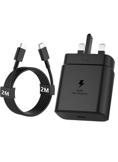 45W Fast Charger for Samsung Galaxy S22, S22Ultra, S22+, S21, S20, A32, A33, A53, A73, USB C Super Fast Charger Plug with 2m Type C Charging Cable