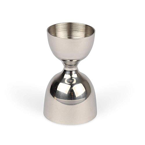 NJ Double Jigger, Electro Plated Nickel Silver with Chrome Finish Cup - Image 1