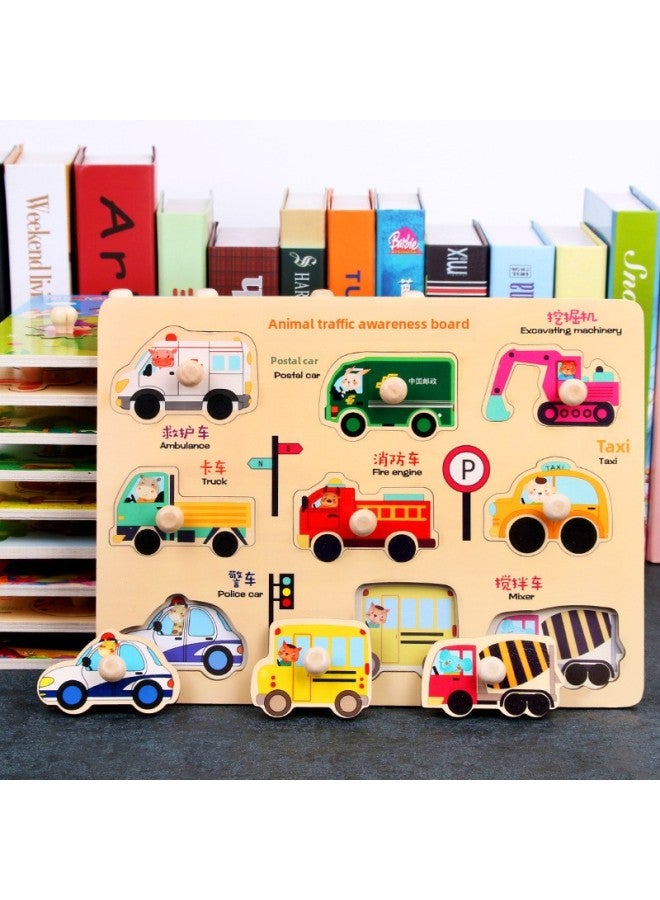 Children's Wooden Jigsaw Puzzle Board Building Blocks Children's Early Education Baby Educational Toys Digital Cognitive Clutch-Color:Journey To The West Cognitive Board - Image 5