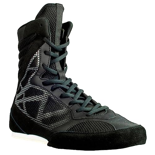 CORE Boxing Shoes - Lightweight Boxing Shoes for Men & Women - Boxing Training Shoes with High Support – High Traction Boxing Boots Black 7.5 US - Image 1