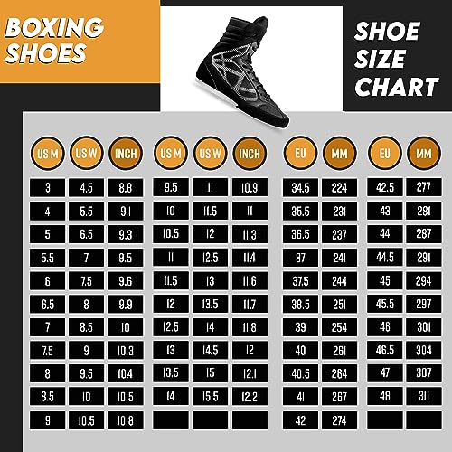 CORE Boxing Shoes - Lightweight Boxing Shoes for Men & Women - Boxing Training Shoes with High Support – High Traction Boxing Boots Black 7.5 US - Image 2
