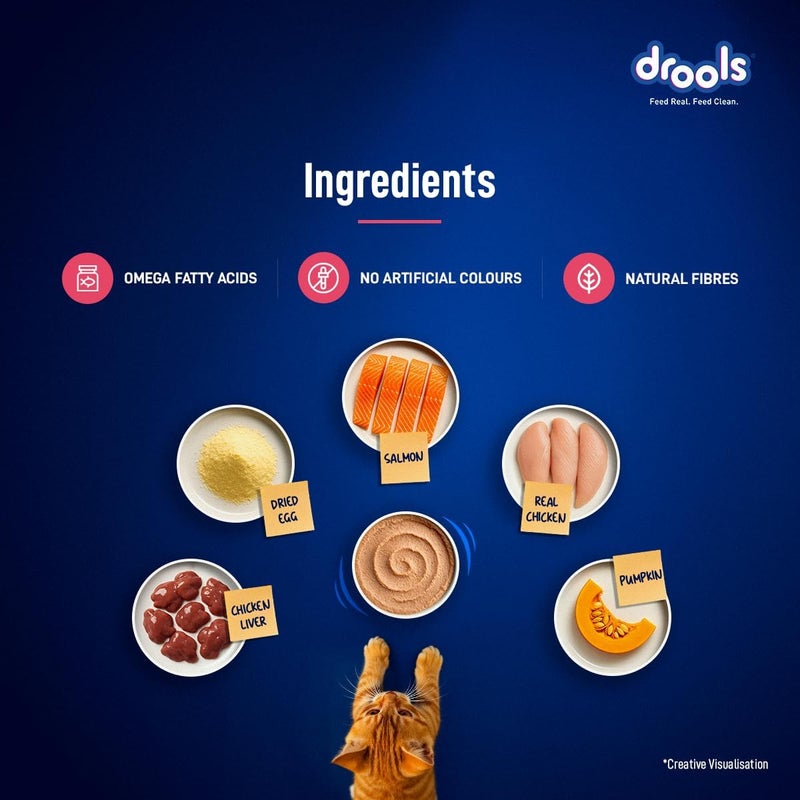 Drools Kitten Salmon Mousse 80g - Grain Free, High Protein, Easy to Digest - Image 3