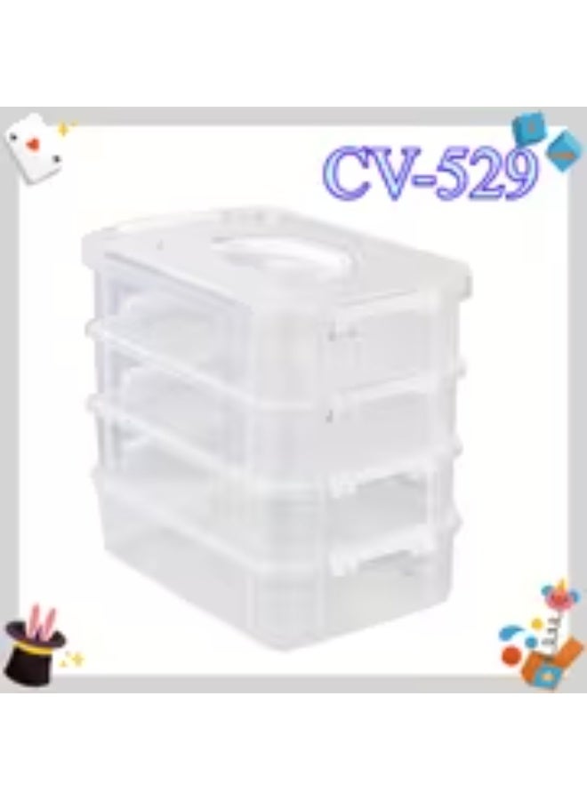 إيروريكس صندوق تخزين بلاستيك شفاف ثقيل التحمل بإطار أخضر وغطاء شفاف – منظم متعدد الأدراج موفر للمساحة للمنزل والمكتب والمدرسة - Image 1