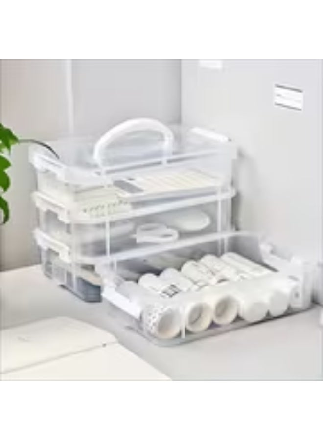 إيروريكس صندوق تخزين بلاستيك شفاف ثقيل التحمل بإطار أخضر وغطاء شفاف – منظم متعدد الأدراج موفر للمساحة للمنزل والمكتب والمدرسة - Image 4