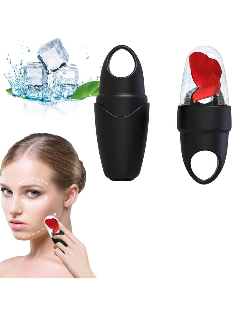 Zikra Small Cube Ice Roller For Face and Eyes Small Ice Roller Ice Cube for Eyes and Neck, Brightens Skin, Enhances Natural Glow, Reusable Facial, Facial Cryotherapy (Black) - Image 1