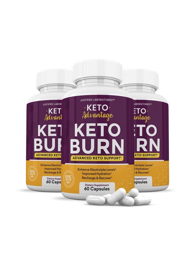 (3 Pack) Keto Advantage Keto Burn Pills 1275MG New & Improved Formula Contains Apple Cider Vinegar Extra Virgin Olive Oil Powder Green Tea Leaf 180 Capsules - pzsku/Z3CD7C1E55EAB291339CEZ/45/_/1740202495/a7c1355b-2b7a-4286-bcbd-d083726f9de7