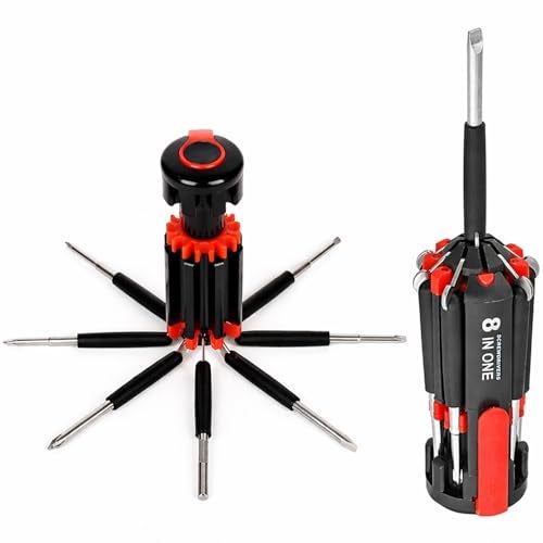 Monarch Bizcom Impex 8 in 1 Multi Screwdriver with 6 LED/Torch Set | Versatile & Compact Professional Tools for Illumination and Precision Repairs at Home, Laptop, DIY Projects - Image 1