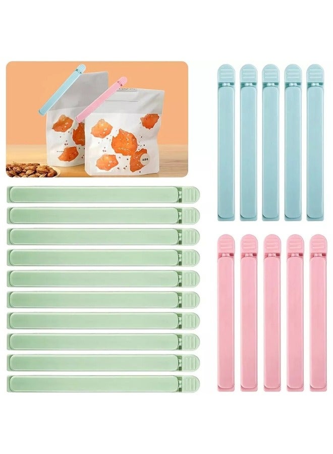 12 pieces of clips for closing bags of various sizes and colors - Image 1