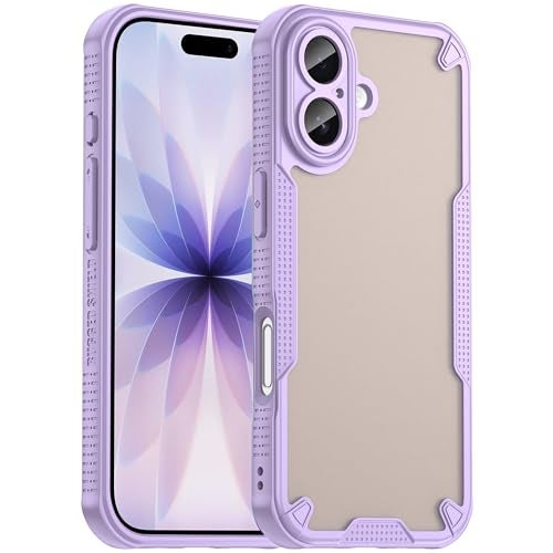 Elzzi Semi-Transparent Frosted iPhone 17 Case PC + TPU Finish Protective Slim Matte Shockproof with Anti-Fingerprint Phone Back Cover for Men & Women - Lavender - Image 1