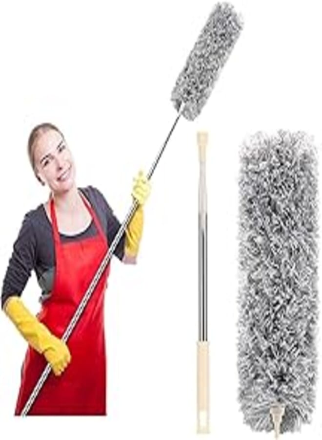 Microfiber Mop For Wall Cleaning Mop With Long Handle | Mop For Walls And Roof Cleaning Brush Long Handle Adjustable | Long Broom Stick For Ceiling Cleaning Mop With Long Handle