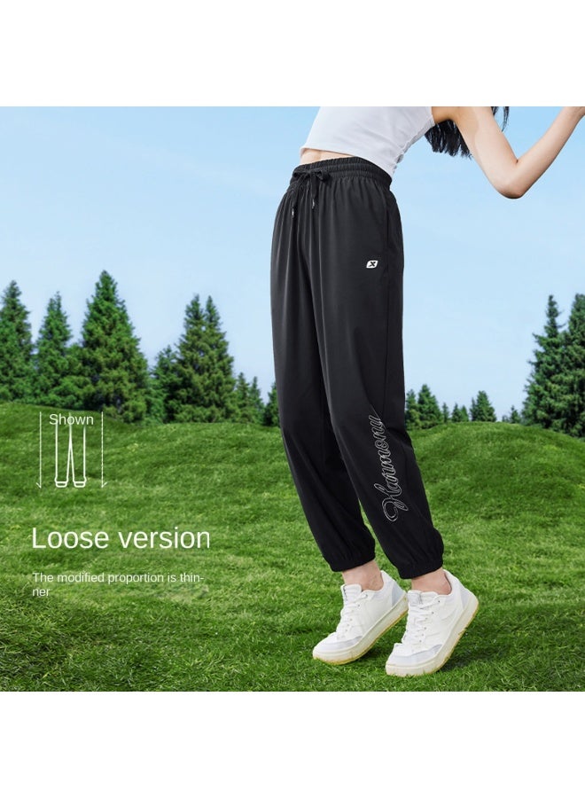 إكستيب 【الإصدار الثالث من Mianmian Ice】بناطيل الحماية من الشمس للنساء، بناطيل الصيف خفيفة الوزن المحبوكة، بناطيل الرياضة القابلة للتنفس والمريحة للبشرة في الهواء الطلق - Image 2