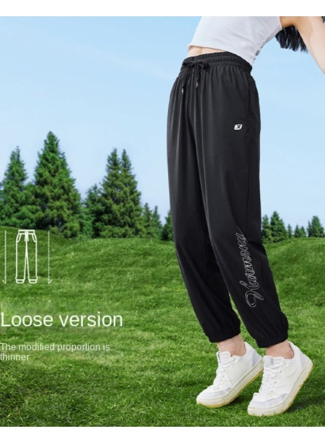 إكستيب 【الإصدار الثالث من Mianmian Ice】بناطيل الحماية من الشمس للنساء، بناطيل الصيف خفيفة الوزن المحبوكة، بناطيل الرياضة القابلة للتنفس والمريحة للبشرة في الهواء الطلق - Image 1